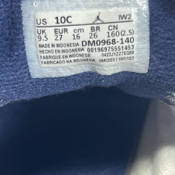 Nike Air Jordan 3 Retro Midnight Navy Blue White DM0968-140 Kids Shoes size 10C - Picture 5 of 9